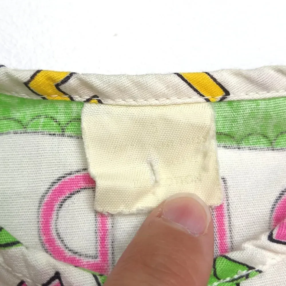 Vintage Shirt Unisex Children's Size 2T Lime Green ABC Bow Tie Top